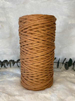 Coton peigné 3 mm cannelle