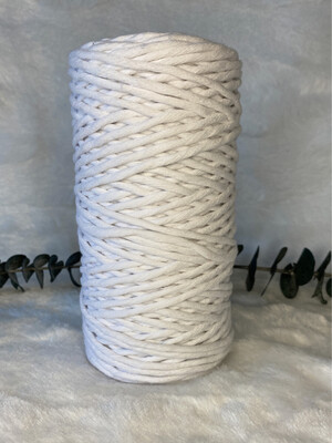 Coton peigné 3 mm blanc