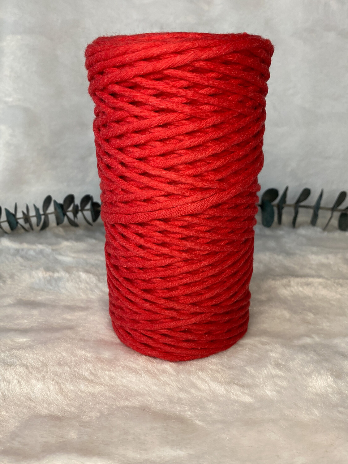 Coton peigné 3 mm rouge