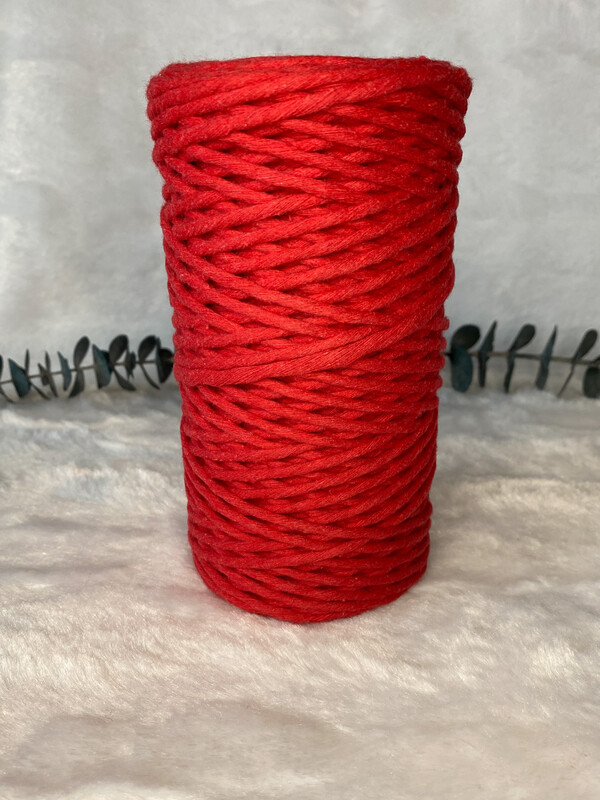 Coton peigné 3 mm rouge