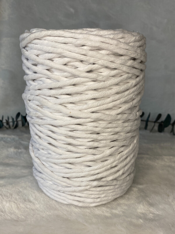 Coton peigné 5 mm blanc