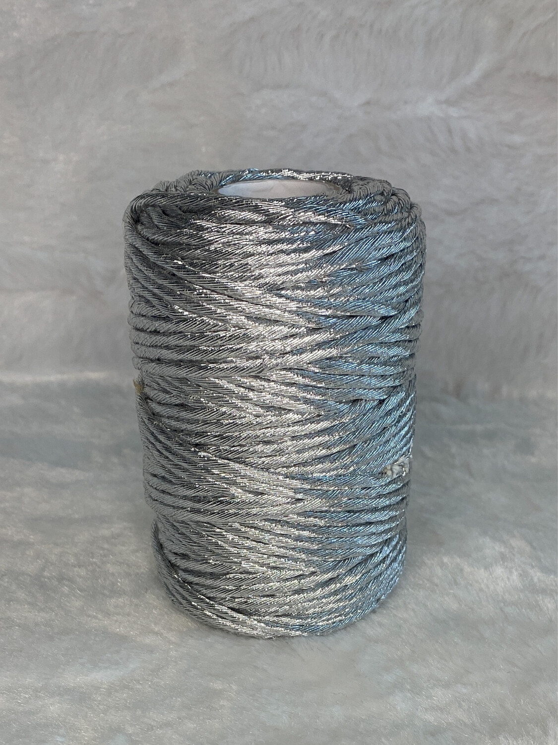 Coton peigné 3 mm silver métallique