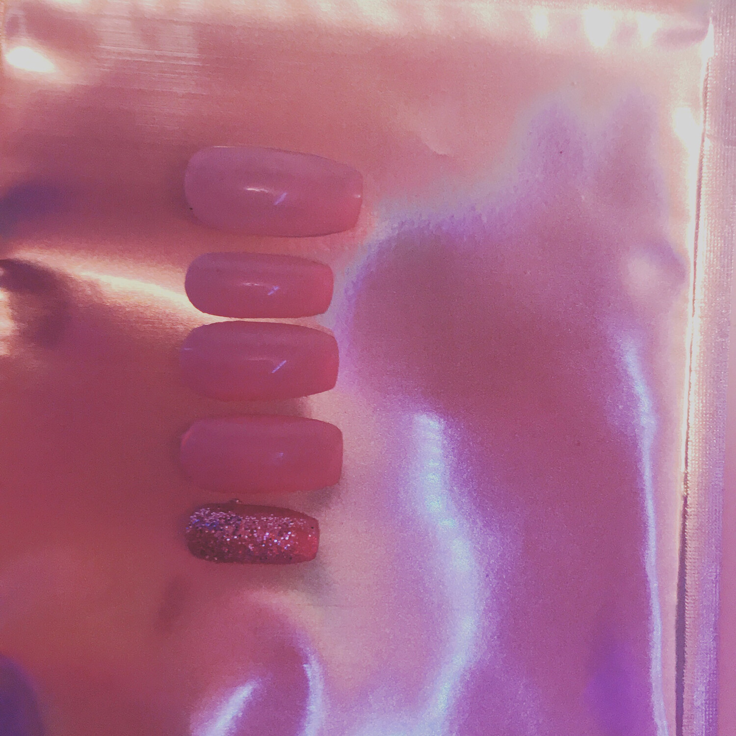 Cute Baby Pink Press On Nails