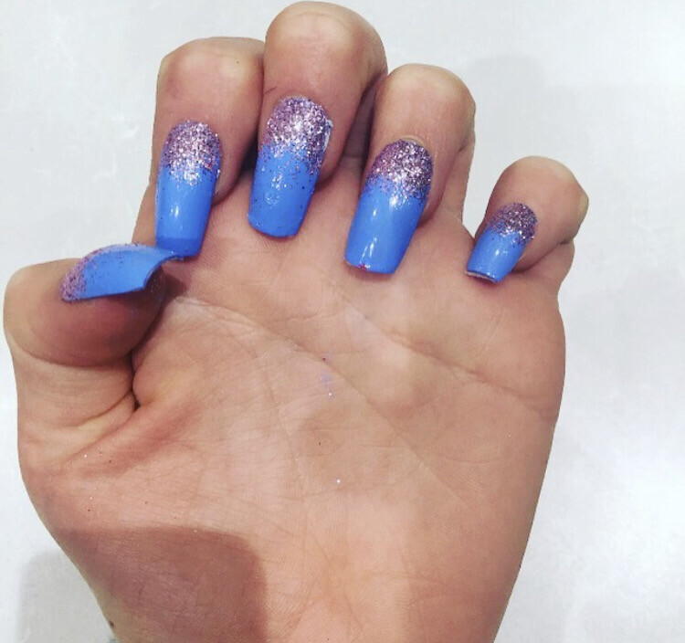 Ombré Glittery Press On Nails