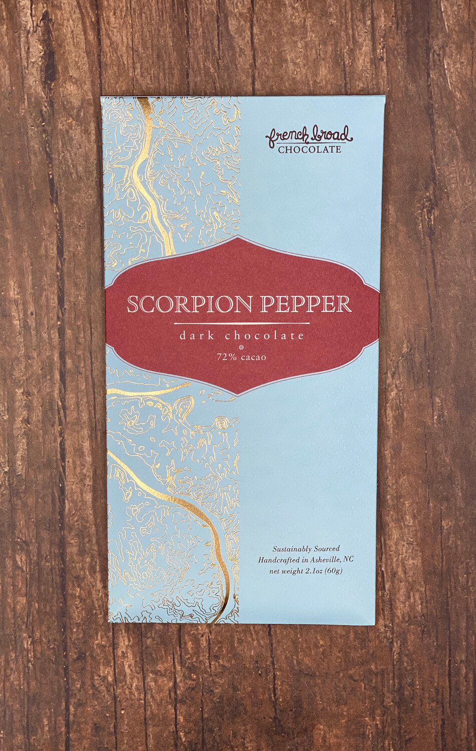 Scorpion Pepper Dark Chocolate French Broad 