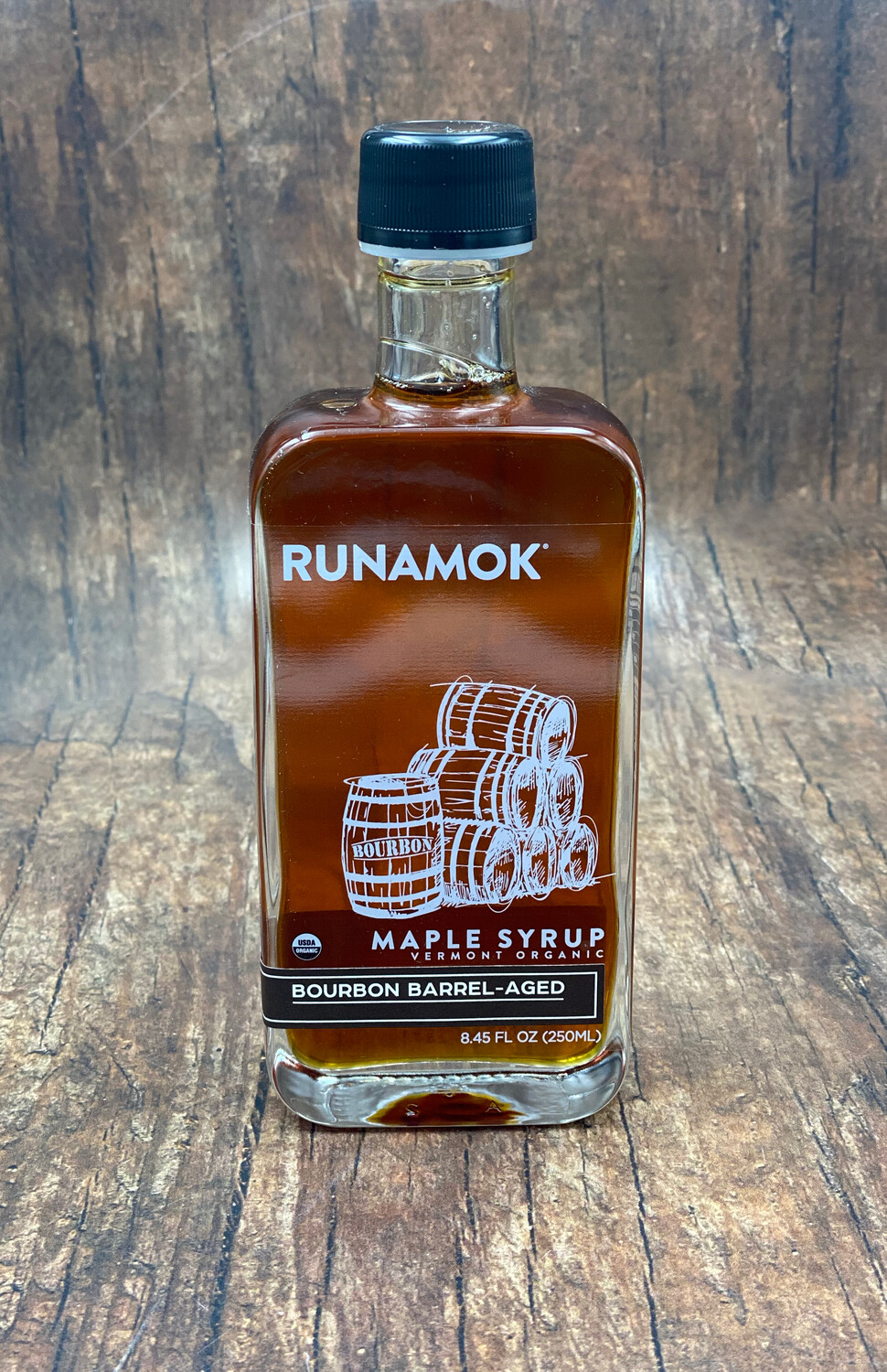 Bourbon Barrel-Aged Organic Maple Syrup Runamok