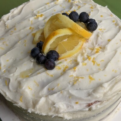 Lemon Buttermilk Blueberry Cake