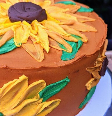 Sunflower Palette Knife Cake
