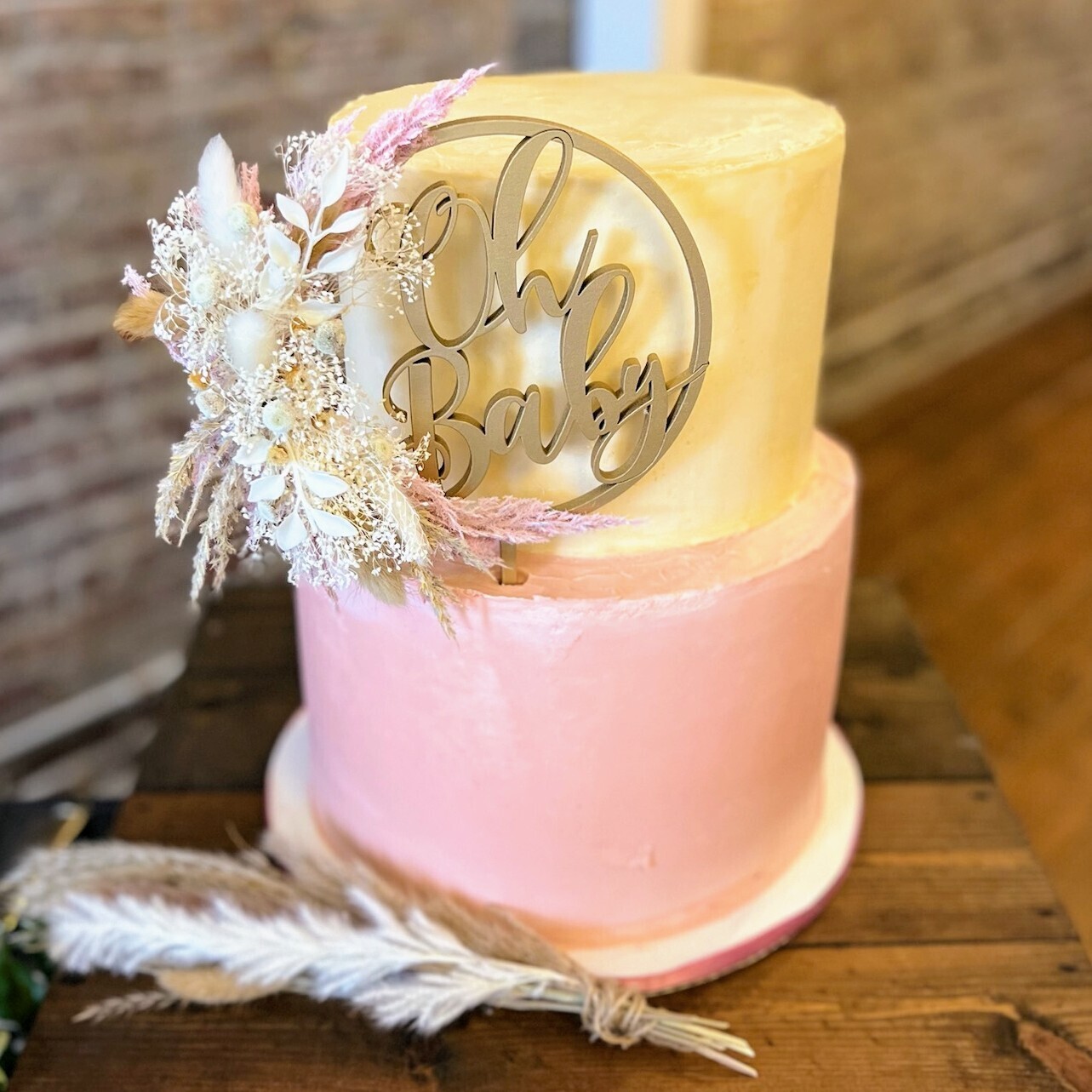 Tall Stacked Cake - Semi smooth finish
