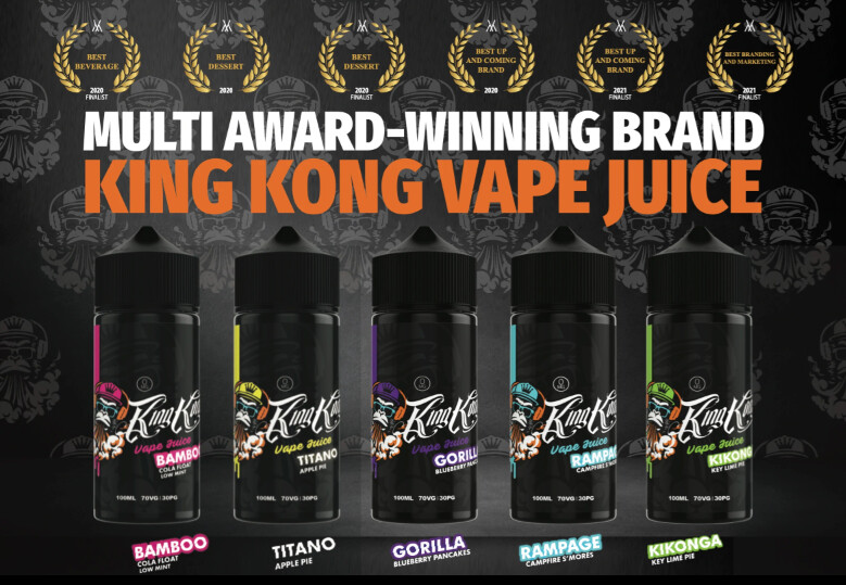 King Kong Vape Juice  Sample Box 10ml (5 Flavours in a Pack)