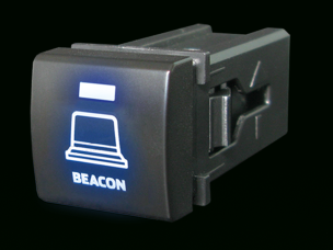 Square Toyota Beacon Switch with Blue Illumination On-Off