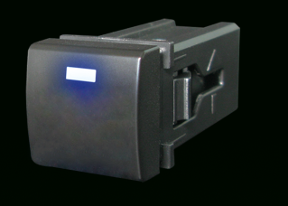 Square Toyota Blank Switch with Blue Illumination On-Off