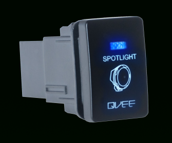 Small Toyota Spot Light Switch with Blue Illumination On-Off