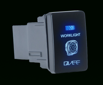 Small Toyota Worklight Switch with Blue Illumination On-Off