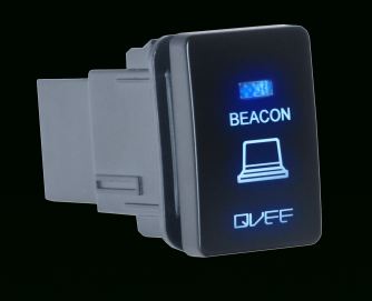 Small Toyota Beacon Switch with Blue Illumination On-Off