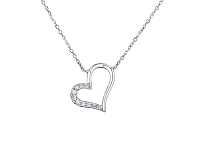 LOVEA Floating Heart Diamond Necklace