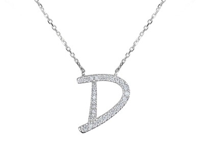 TWIG Initial D Diamond Necklace