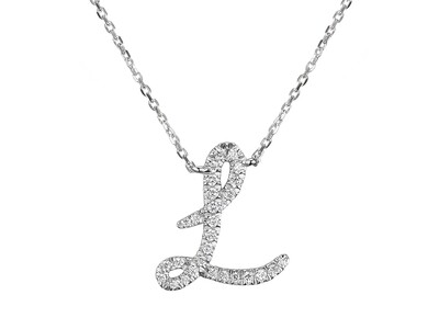 TWIG Initial L Diamond Necklace