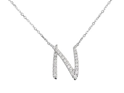 TWIG Initial N Diamond Necklace