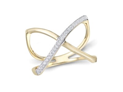 GLISST X-Cross Diamond Ring