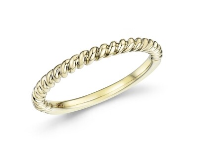 TWIZA Plain Gold Twist Ring