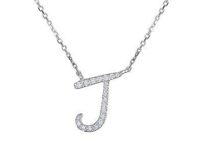 TWIG Initial J Diamond Necklace