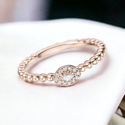 BUBBLE Marquise Diamond Ring