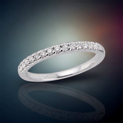 FORAS Classic Diamond Half Eternity Ring