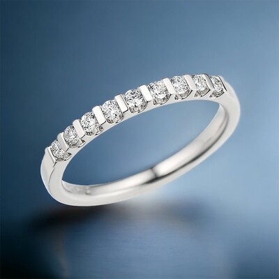 FORAS Gleam Diamond Half Eternity Ring