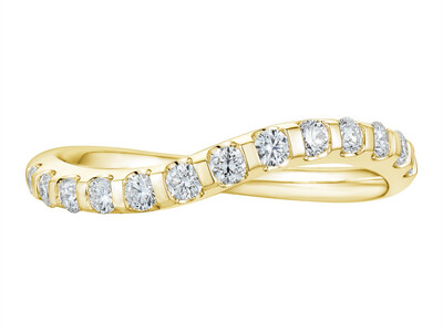 FORAS Welle Diamond Half Eternity Ring