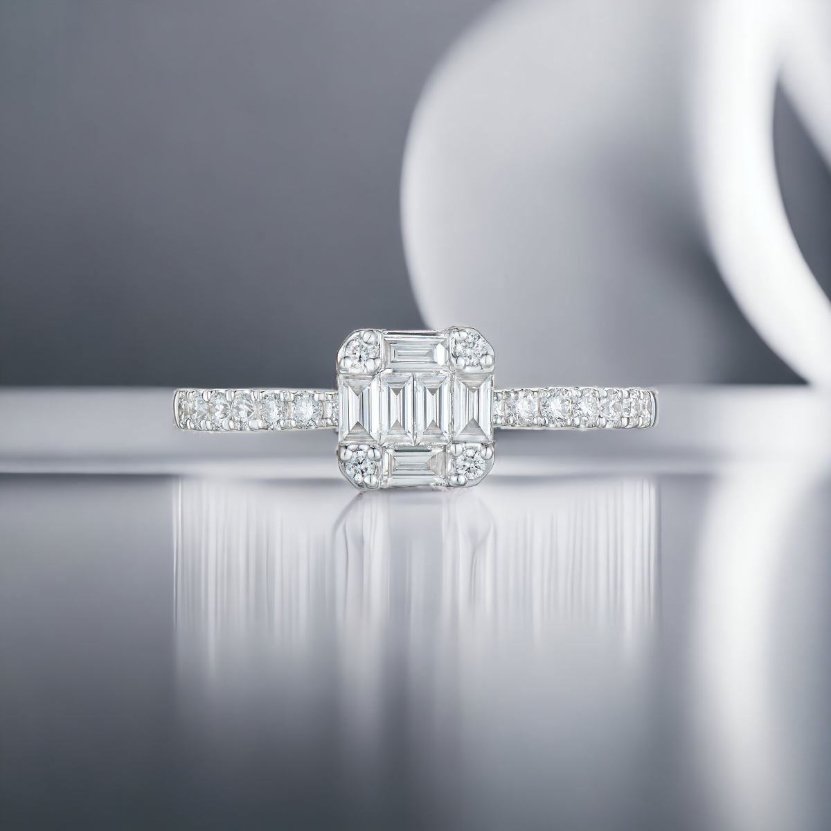 Luna Quad Diamond Ring | Fancy Diamond & Gold Ring | CaratLane