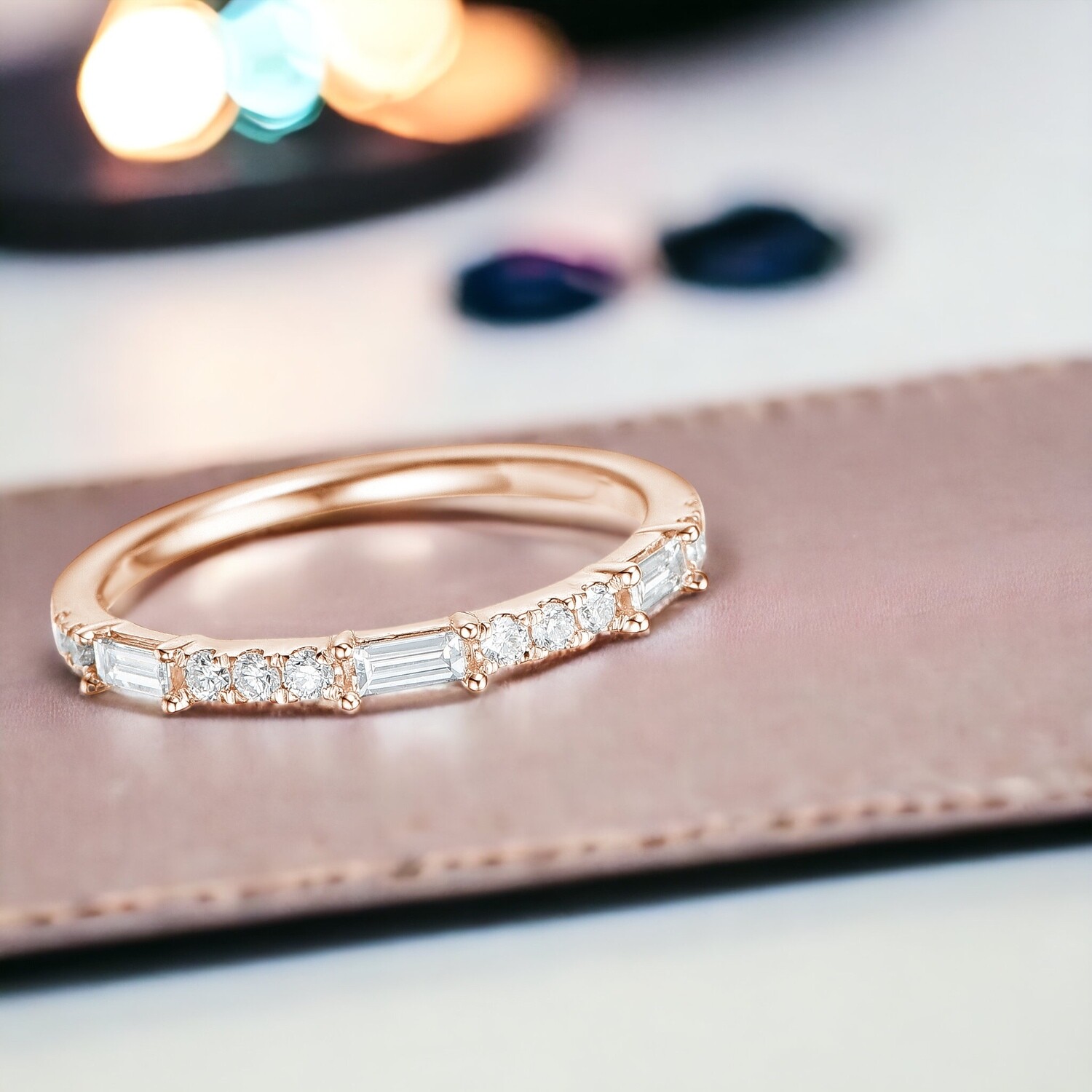 GLISST Code Diamond Ring, Metal: 18K, Metal Colour: Rose Gold