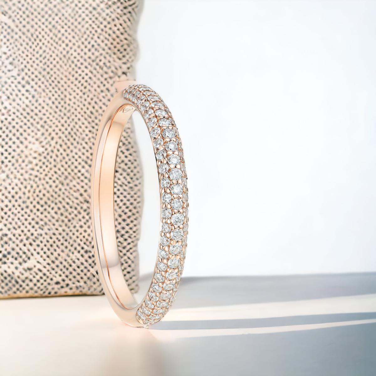 FORAS Brim Diamond Ring, Metal: 18K, Metal Colour: Rose Gold