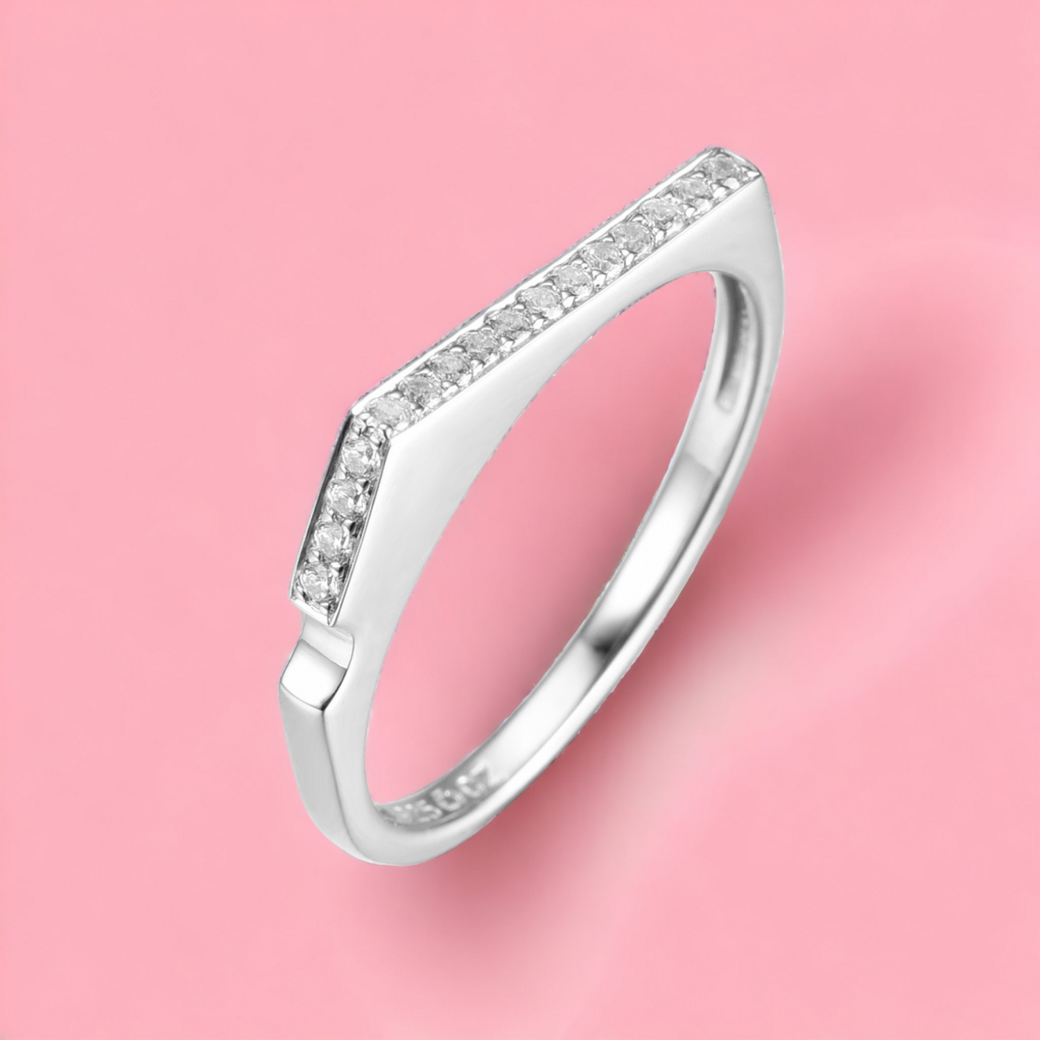 TOVAR  Line Diamond Ring, Metal: 10K, Metal Colour: White Gold