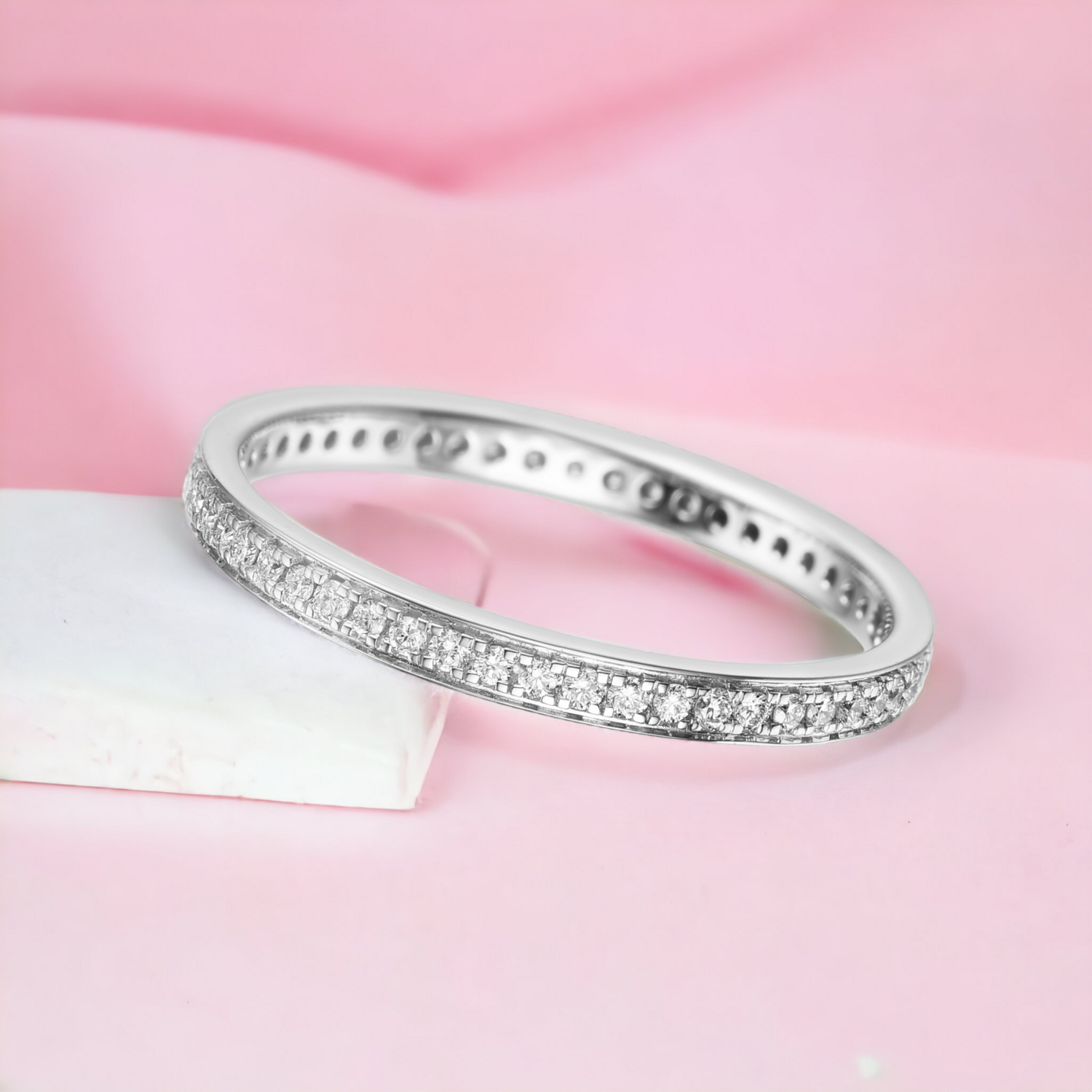 TOVAR Sheer Eternity Diamond Ring, Metal: 18K, Metal Colour: White Gold