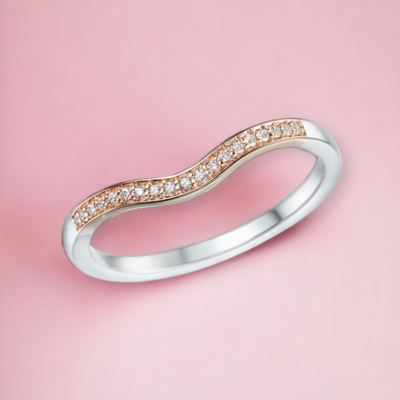TOVAR Wavy 2-Tone Diamond Ring