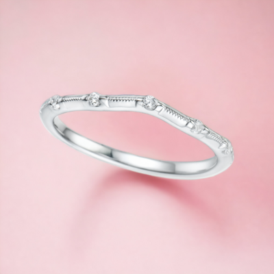 EIDEAN Rim Diamond Ring, Metal: 10K, Metal Colour: White Gold