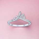 POSY Corona Diamond Ring, Metal: 10K, Metal Colour: White Gold