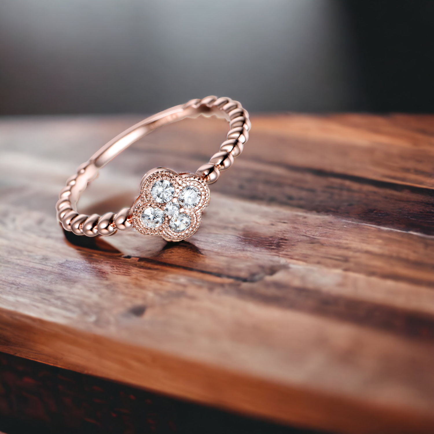EIDEAN Bloom Diamond Ring, Metal: 10K, Metal Colour: White Gold