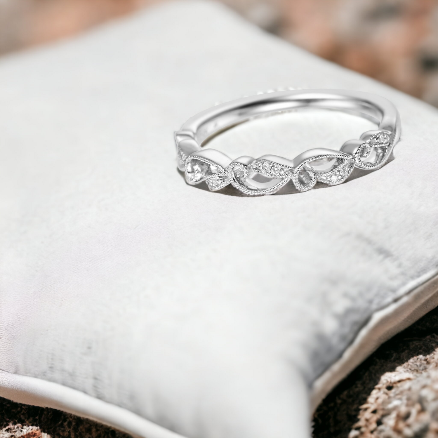 EIDEAN Twirl Diamond Ring, Metal: 10K, Metal Colour: White Gold