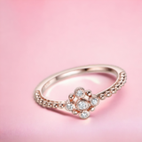 EIDEAN Bloom Bubble Diamond Ring, Metal: 10K, Metal Colour: Rose Gold