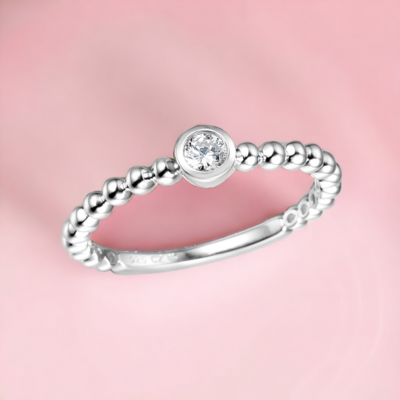 BUBBLE Round Diamond Ring