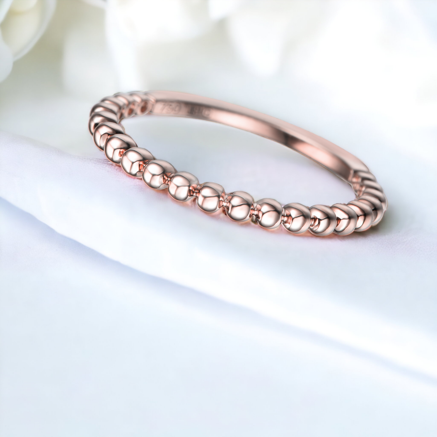 BUBBLE Plain Gold Ring, Metal: 10K, Metal Colour: Rose Gold