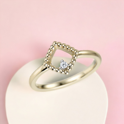 BUBBLE Rhombus Diamond Ring