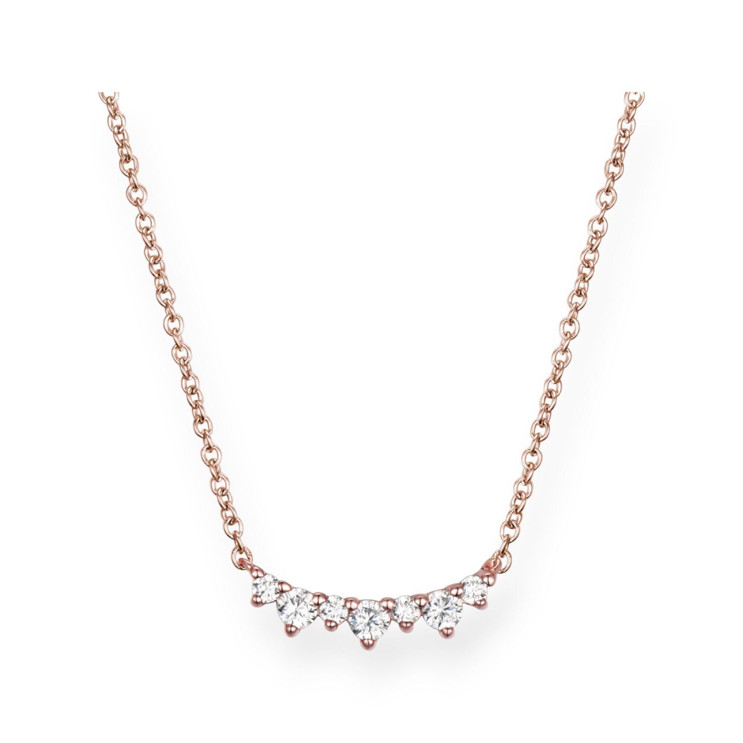 GLISST Gala Diamond Necklace, Metal: 10K, Metal Colour: Rose Gold