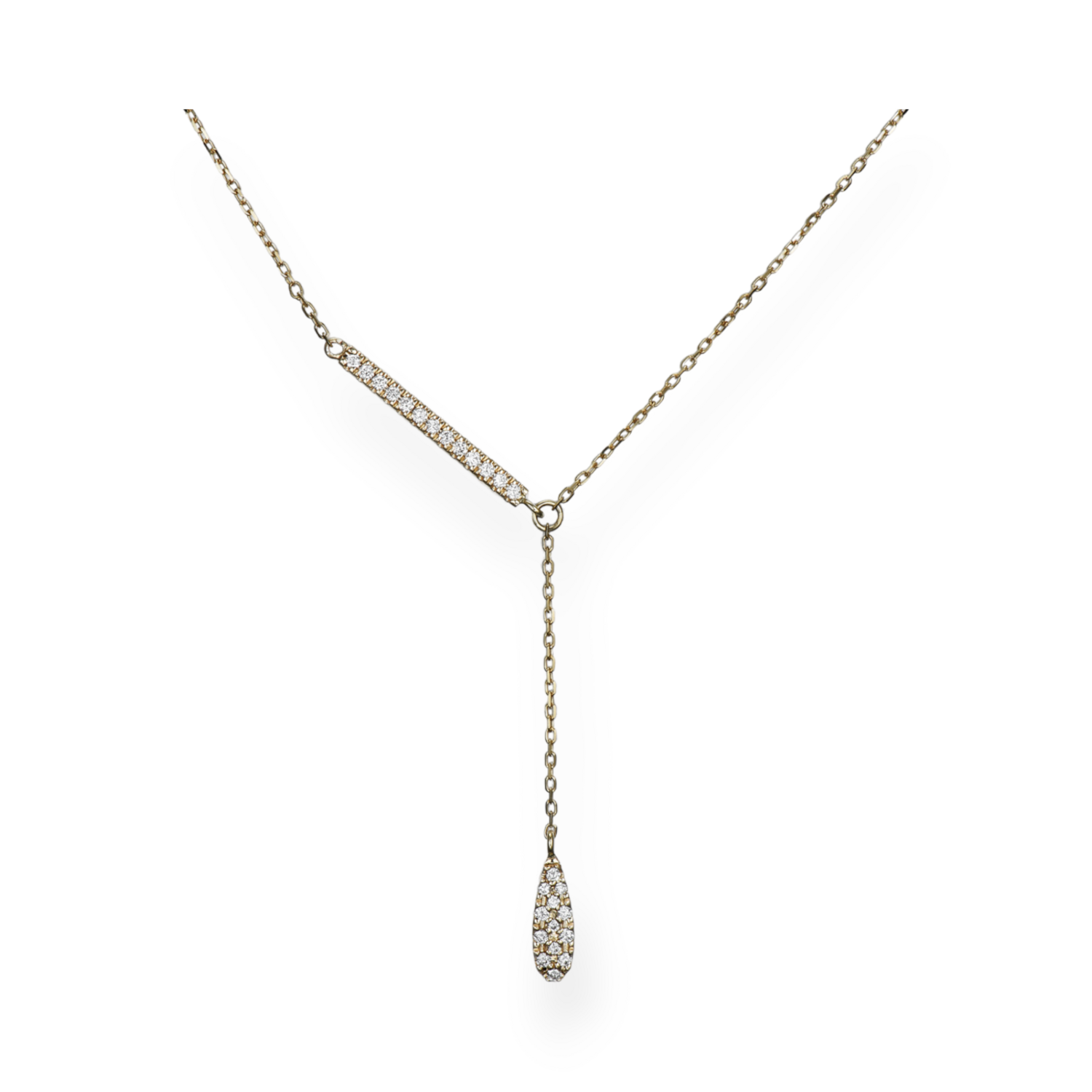 GLISST Yoke Diamond Necklace, Metal: 10K, Metal Colour: Yellow Gold
