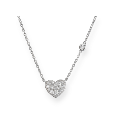 LOVEA Heart Pave Diamond Necklace