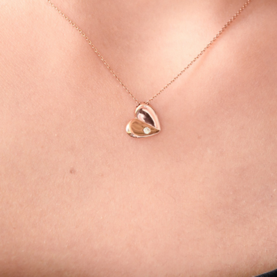 LOVEA Puff Heart Diamond Necklace