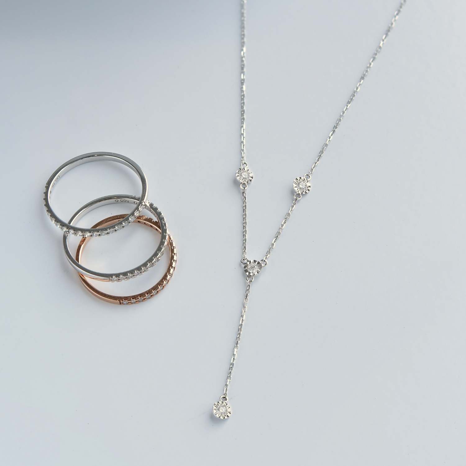 PRISMA Lafriat Diamond Necklace, Metal: 10K, Metal Colour: White Gold