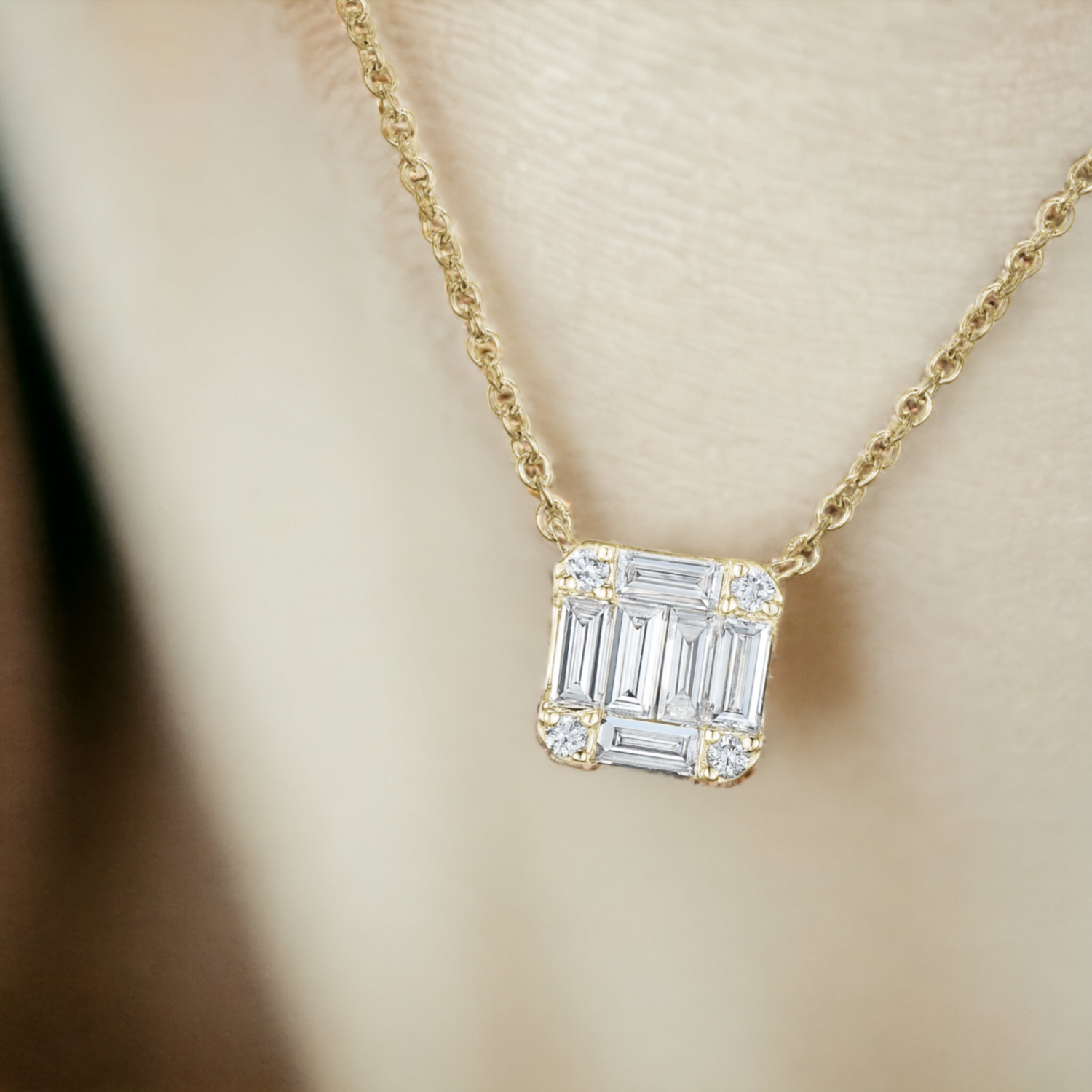 STELLAR Quartet Plus Diamond Necklace, Metal: 18K, Metal Colour: Yellow Gold